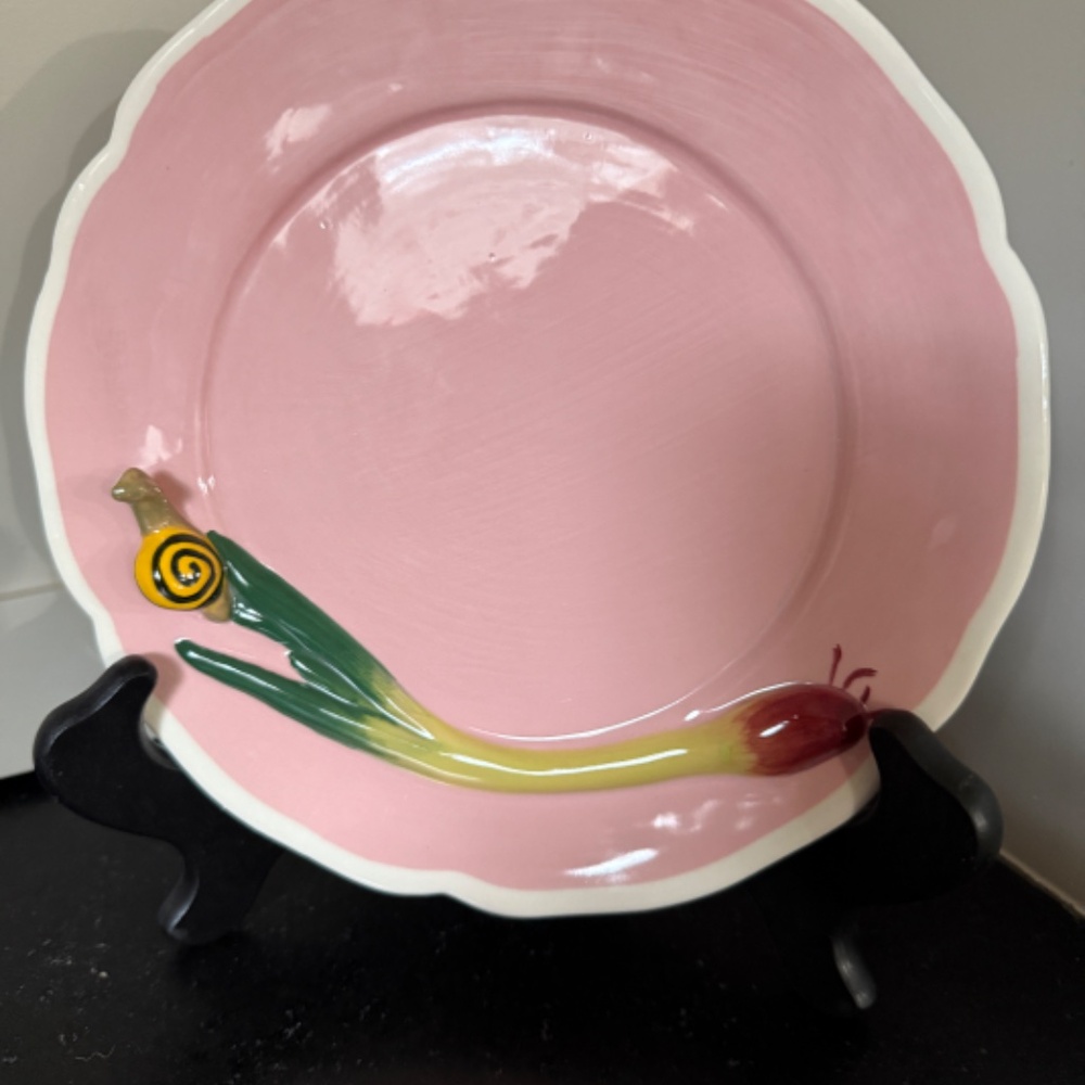NWT Anthropologie Faye Dessert Plate Pink - Picture 4 of 5
